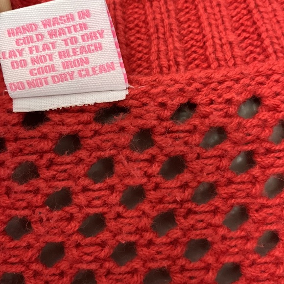 Alloy Womens Long Sleeve Open Knit Pullover Sweater - Red - Size XL - Picture 4 of 7